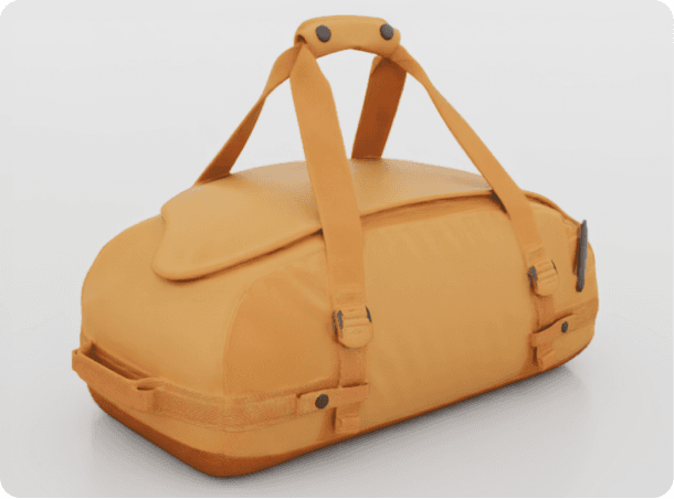 Reference photo of a duffel bag