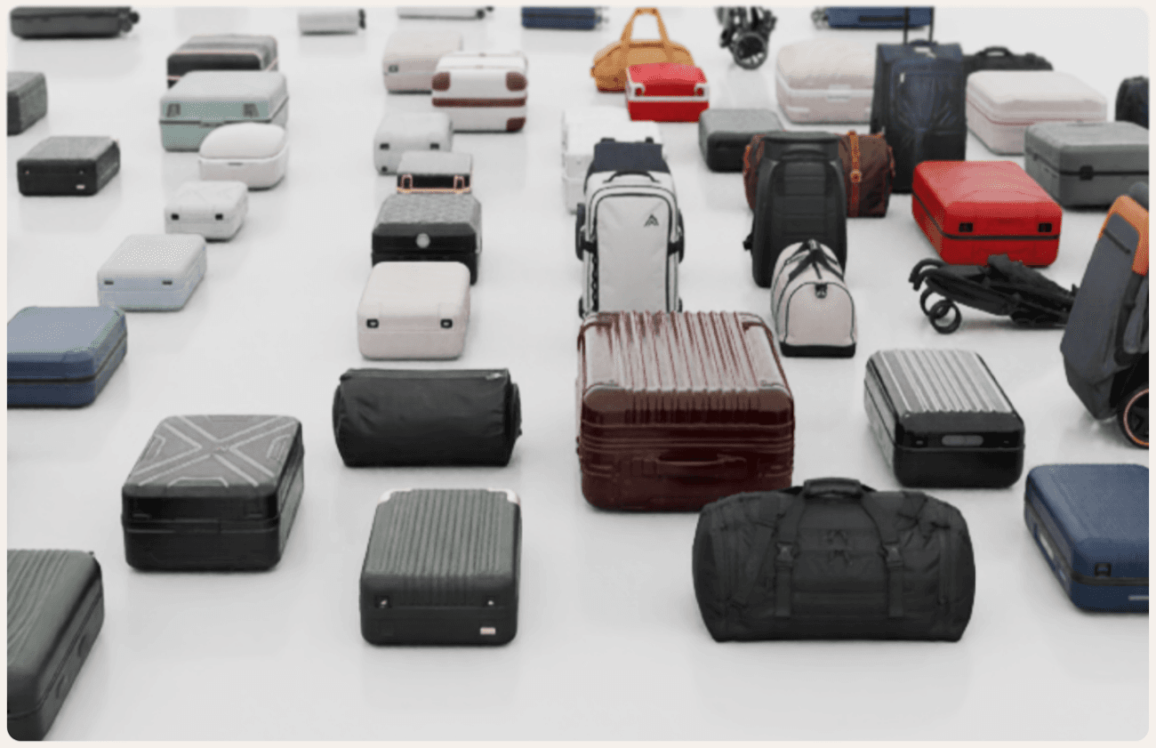 A generated dataset of luggage and bag assets