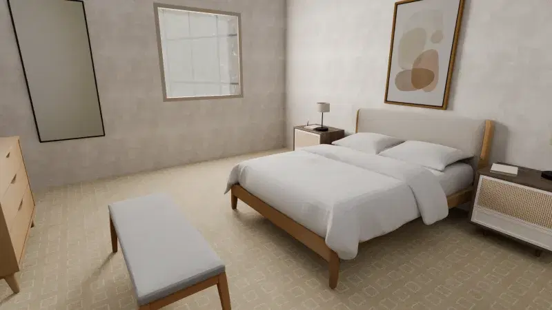 Bedroom interior 3D scene