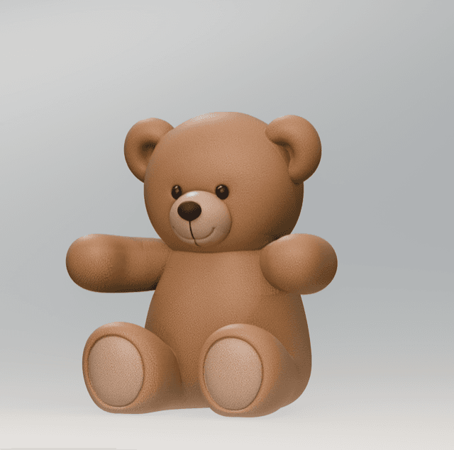 Generated 3D teddy bear asset